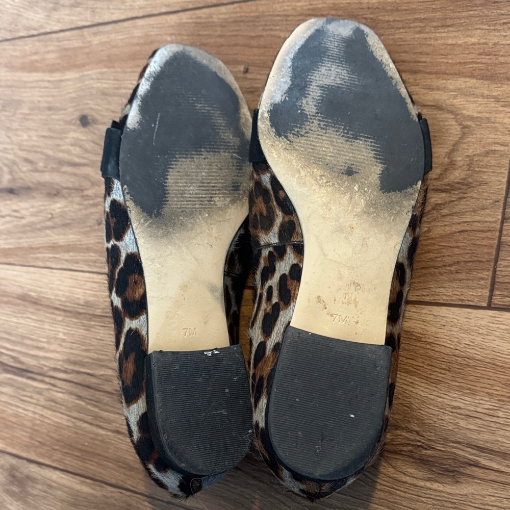 Talbots Animal Print Loafers with Black Bow - Picture 4 of 4